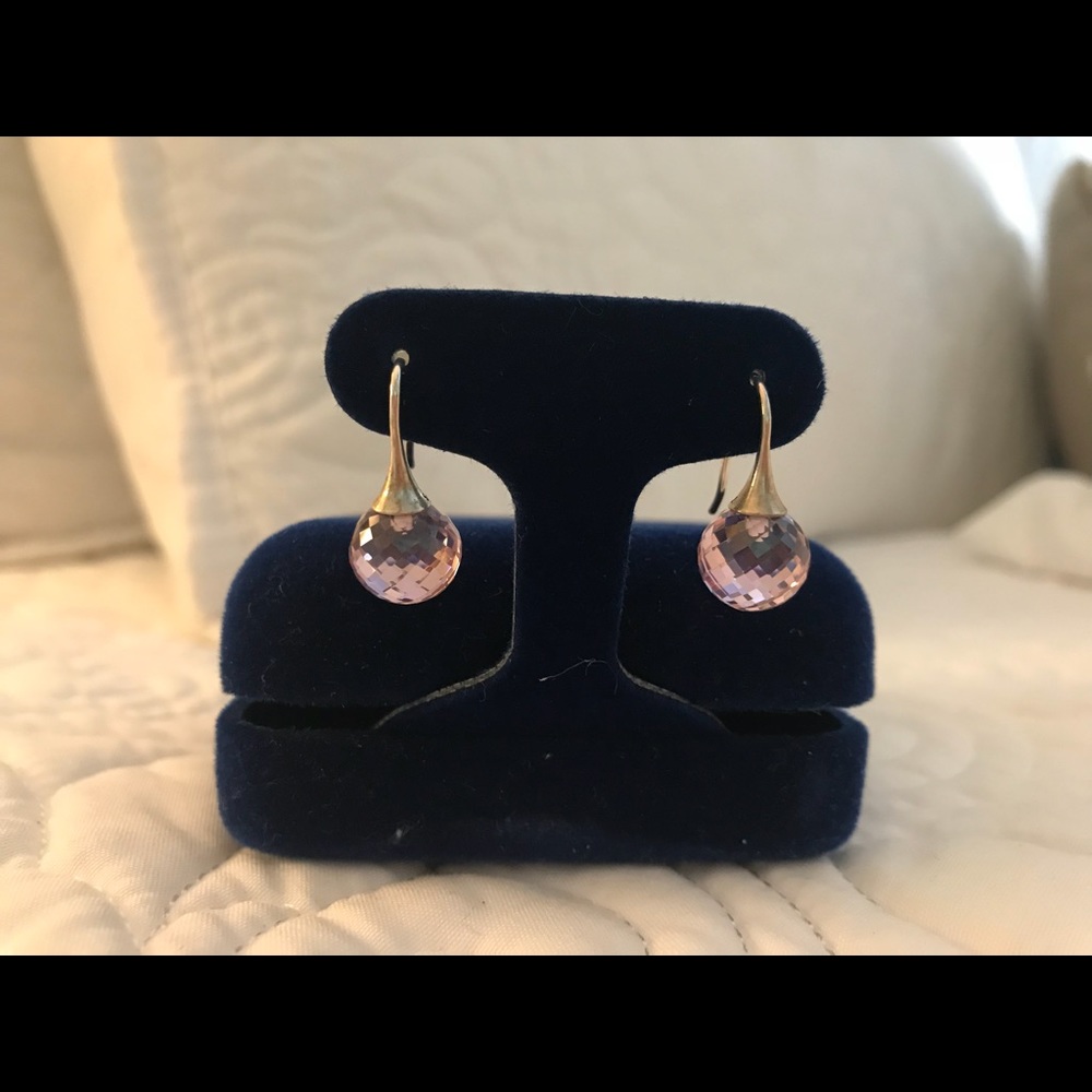 Pandora Drop Earrings, Soft Pink